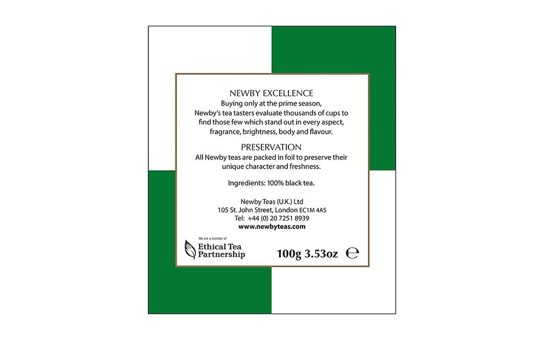 Newby Darjeeling Black Tea, Loose Tea   Box  100 grams